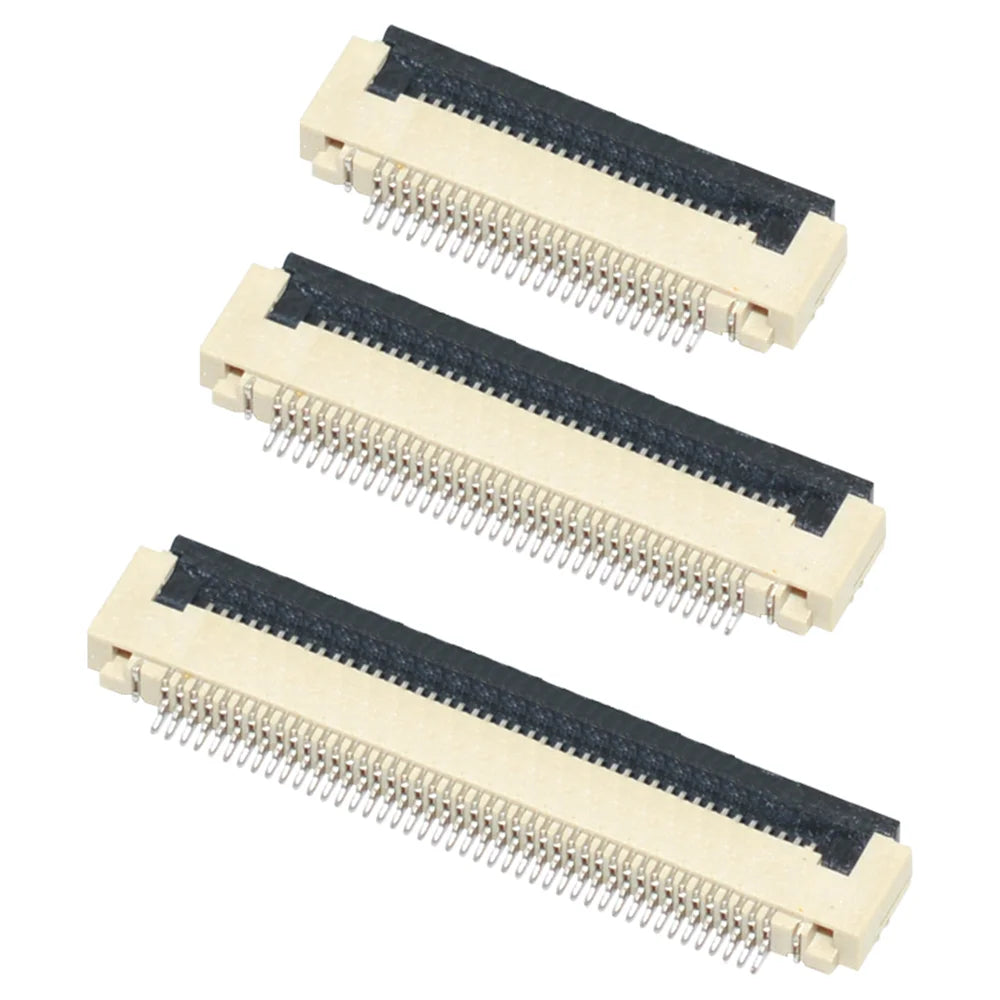 55PCS FPC 0.5mm Pitch Flip Type Under Clamshell Socket FFC Flat Cable Connector 4P 6P 8P 10P 12P 14P 16P 20P 24P 30P 40P Kits