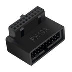 USB 3.0 19/20pin Male to Female Extension Adapter Angled 90 Degree Converter for Motherboard Connector Socket PH19A