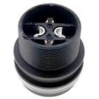 Waterproof Magnetic Circular Connector 18A 24V Male Female 4+2 Pin DC Power Charger Military-grade 12AWG Wire Threaded Gold Plat