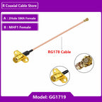 1PC UFL u.FL MHF Female to SMA Female Waterproof RF Coaxial Pigtail Adapter WIFI Antenna Extension Cable RG178