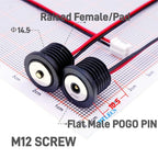Circular High Current 3A 12V Magnetic Connector Threaded Panel Mount Holes Self-Locking Waterproof Terminals Charging Wire PH2.0