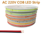 10W/M Ultra-high Power 220V COB LED Strip Light 10m Flexible Tape Light Smart IC No Need Driver High Bright Linear Lighting RA95