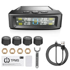 Temperature Warning Fuel Save Tire Pressure Monitoring System Solar TPMS With 4 External Sensors Car Tyre Pressure Monitor