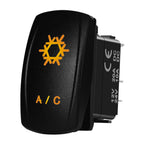 Marine Boat Rocker Switch 12/24V Orange Backlit Anchor Beacon Up Down Button ON OFF/ON OFF ON Momentary Toggle Switch Waterproof