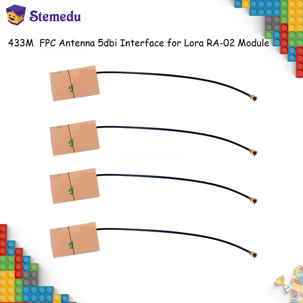 (1 / 2 /4 PCS) 433MHz FPC Antenna 5dbi Interface for Ra-02 Lora Module LoRa32u4 Development Board