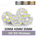 3W 5W LED PCB Board Soldering Wire Plug Wire 32MM 40MM 50MM Bulb Light Source 5730 SMD Light Board, DIY Aluminum PCB