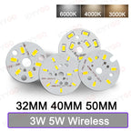 3W 5W LED PCB Board Soldering Wire Plug Wire 32MM 40MM 50MM Bulb Light Source 5730 SMD Light Board, DIY Aluminum PCB