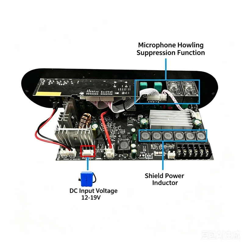 2.1 Channel Bluetooth 5.0 Amplifier Board High-Power HiFi Subwoofer Digital Amplifier Board for Home and Outdoor Sound Systems
