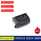 50PCS/Lot SS14 SS24 SS34 SS54 SMA 1N5819 SR240 1N5822 1N5824 DO-214AC Diode chip schottky rectifier SMD New