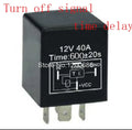 Normally ON FN YS020 30A 10 minutes delay off after switch turn off 12V Time Delay Relay SPDT 600 second delay release off relay