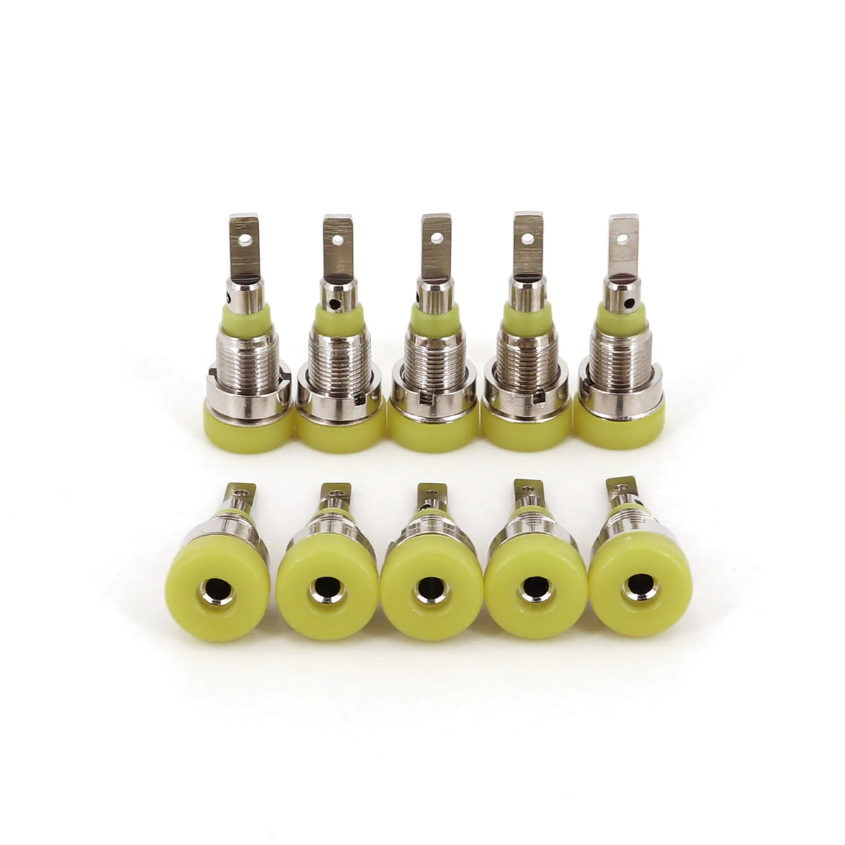 10Pcs Brass 2mm Small Size Banana Female Jack Panel Mount Test Socket Connector