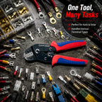 Ratchet Quick-Change Crimping Pliers SN-68 with 6 Jaws for Automotive Terminals, Dupont Terminals, Wire Crimping Tool Kit