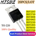 20PCS/LOT IRF3205PBF IRF3205 TO-220 MOSFET IRF3710 IRF3808 IRF4905 IRF5210 IRF5305 IRF8010 IRF3710PBF IRF3808PBF IRF4905PBF IRF3