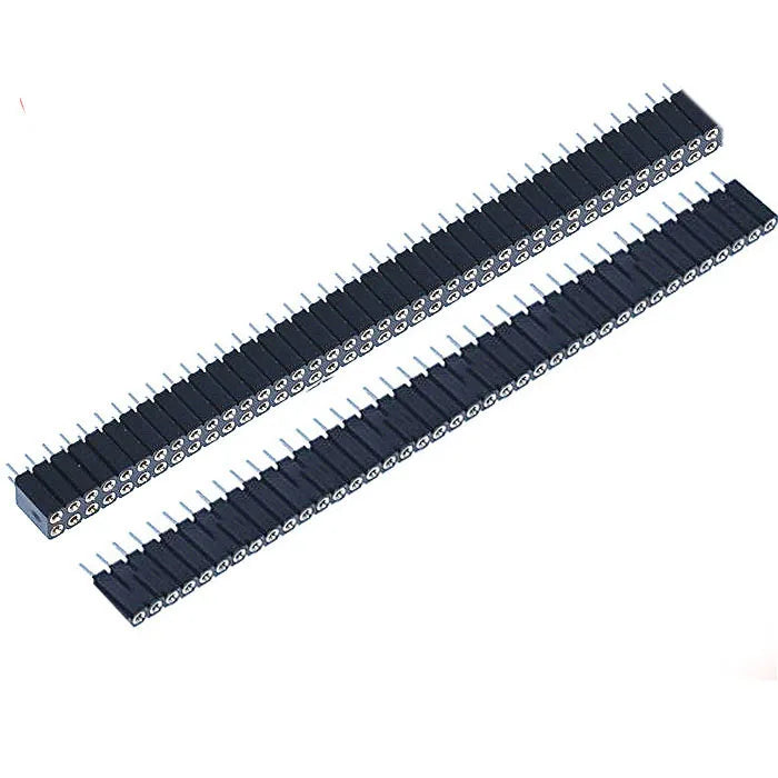 10pcs 2.0mm/2.54mm Pitch 1/2x40Pin Single/Double RowCrystal IC Socket Hole Round Male Female Pin Header Connector