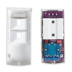 DC12V Outdoor Wired Microwave PIR Motion Sensor Alarm with Rain Cover 12M 100 Degrees Wide Angle Detection Anti-pet Anti-mask