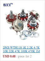 WH138-1 Potentiometer Adjustable Resistance Speed Regulator With Switch WH138 B5K B10K B20K B50K B100K B250K B500K 10K 100K 2PCS