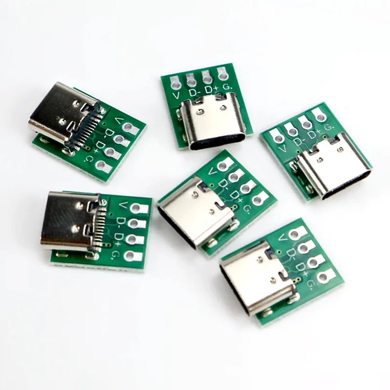 TYPE-C USB 3.1 Type-C Connector Test PCB Board Plate Adapter Socket For Data Line Wire Cable Transfer