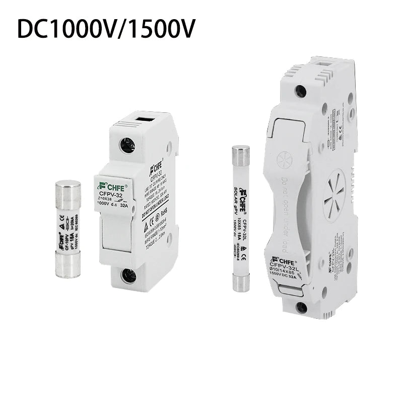 DC1000V/1500V DC Fuse Plug-in Photovoltaic DC Fuse 3A 10A 15A 20A 30A Fuse Holder for Solar Combiner Box