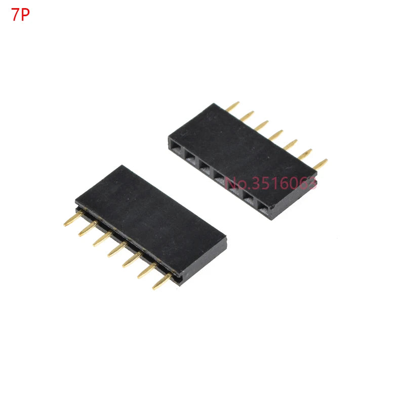 10PCS 2/3/4/5/6/7/8/10/12/16/20/40 Pin Single Row Straight Pin Female Header 2.54MM Pitch Connector Socket 2P/3P/4P/16P/20P/40P