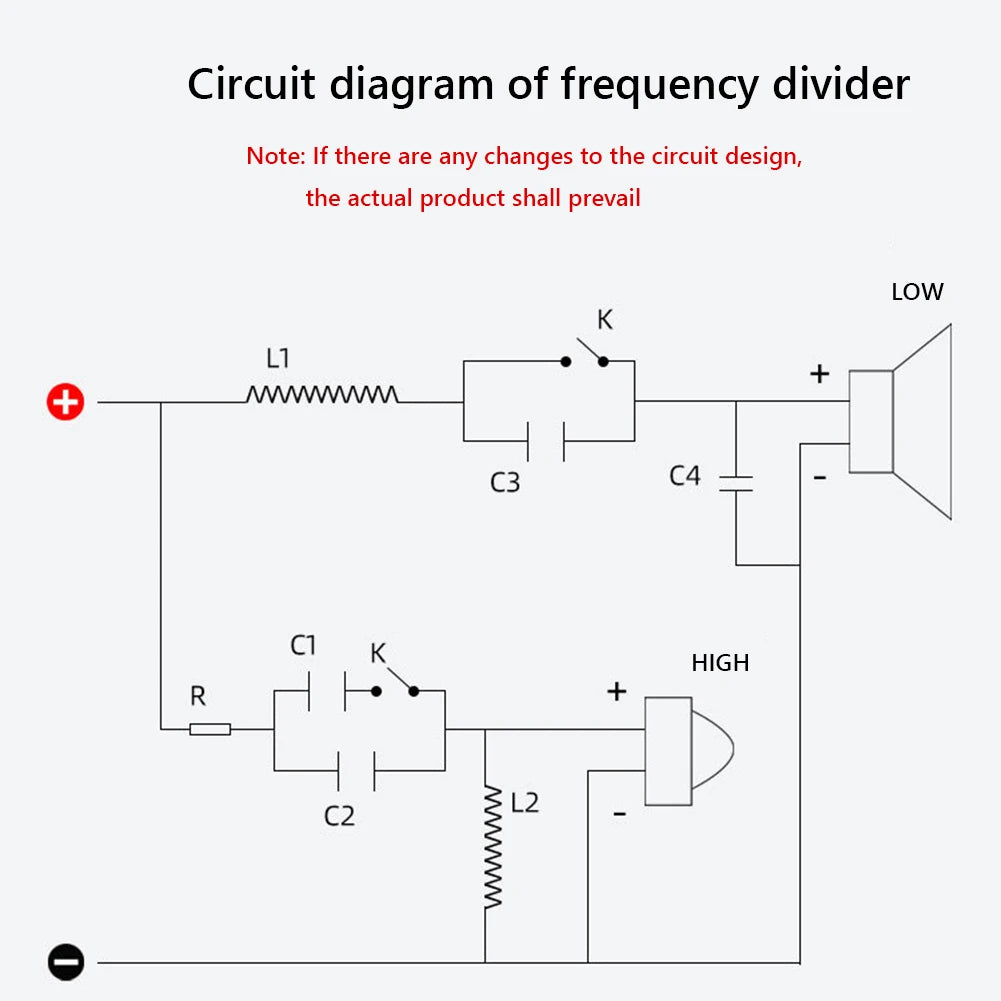 2-Way 250W 2500-3000Hz Frequency Divider DIY Speaker Filter Circuit Home Theater HiFi Stereo Audio Crossover Filters Modificatio