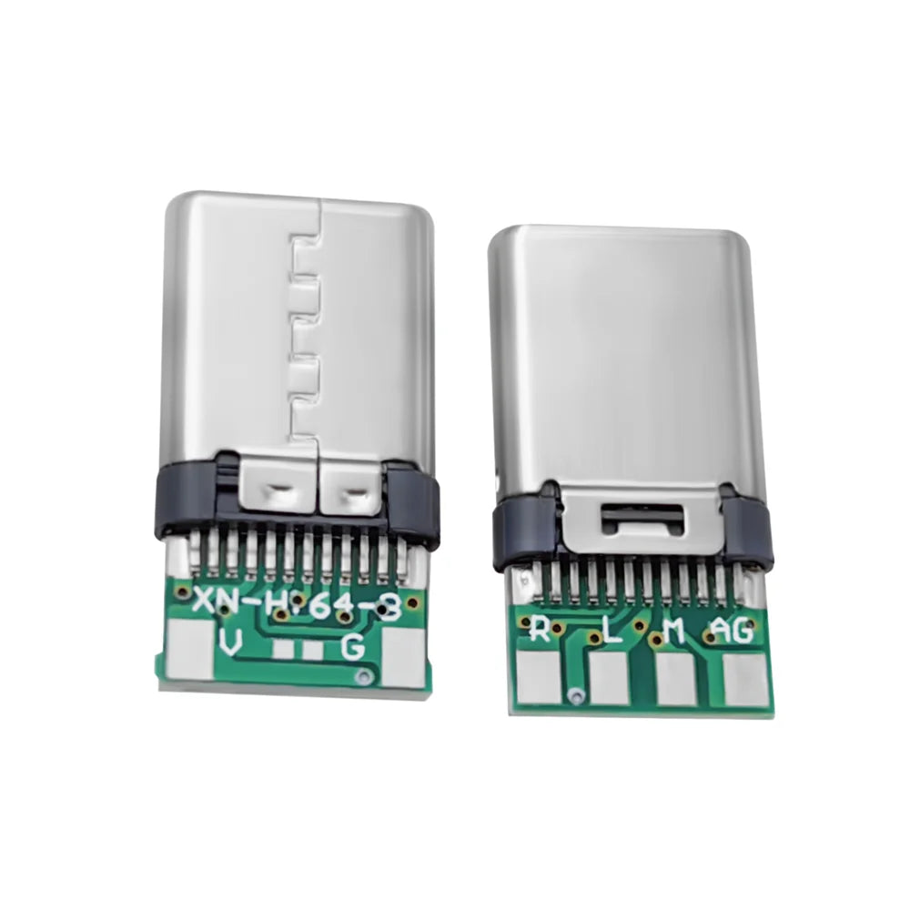2/10pcs USB 3.1 Type-C Connector 24 Pins Male Plug Receptacle Adapter Type-C Charging Plugs Data Cable Accessories Repair