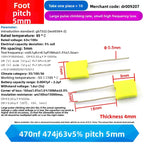 10PCS 100V Correction Capacitor Polypropylene Safety Plastic Film 100V 1nF ~ 470nF 100nf 220nf 10nf 47nf 22nf 1nf 0.47uf 0.1uf