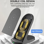 Fast 10W 15W Wireless Charger Stand for iPhone 15 14 13 12 11Pro Samsung Galaxy S24 S23 S22 S21 Note Redmi Charging Dock Station
