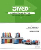 Mini 1 In Multiple Out SPL Quick Easy Splitter Push-in lever Splicing Connectors Terminals Compact Conductor Wiring Connector