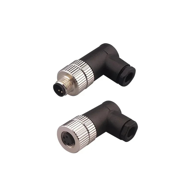 5 PCS M8 3/4/5/6/8 Pin Waterproof  ELBOW Sensor Connector Male&Female Aviation Plug&Socket D Type Screw Lock