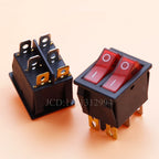 1 Piece KCD4 KCD3  6PIN 3PIN 16A 250V 20A 125V Double Light Switch Rocker Switch Waterproof ON-OFF  Boat Power Switch