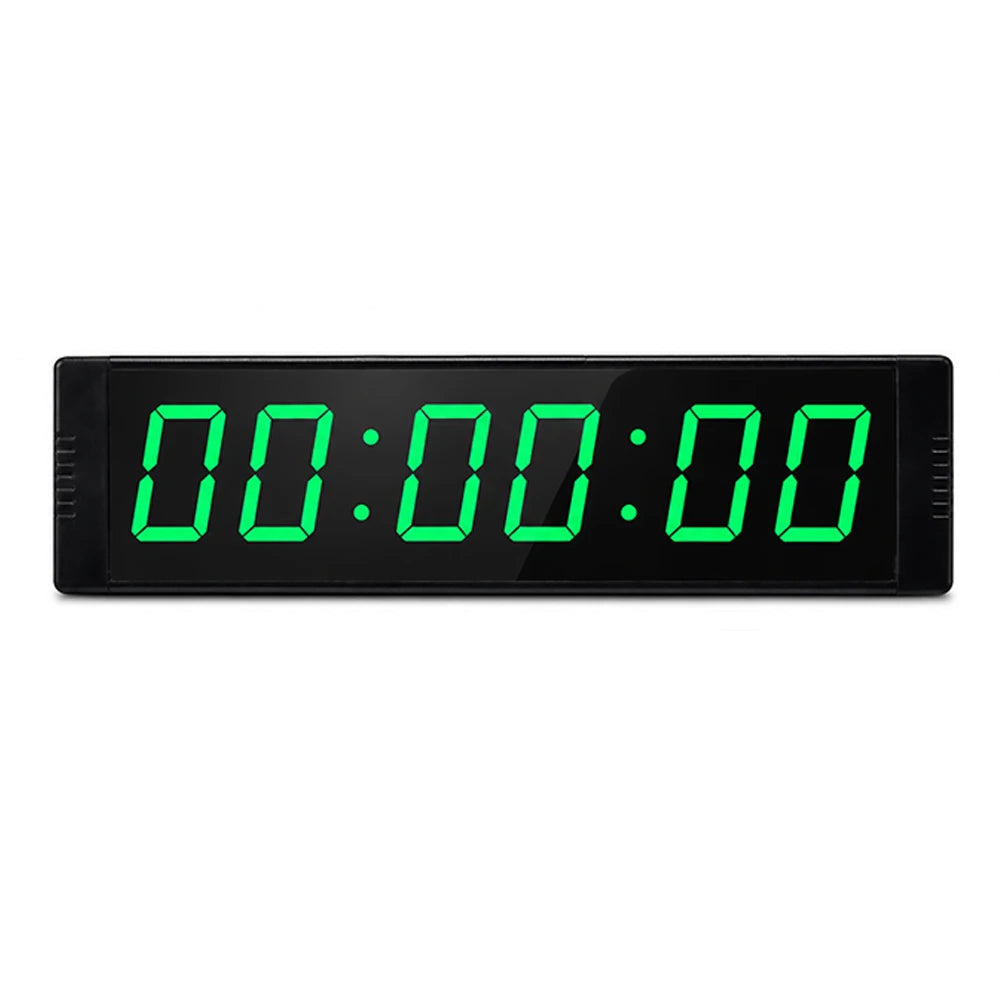 Gym Timer Clock for Home Fitness with Timer Button Large Digital Stopwatch Countdown Clock 12/24H Digital Wall Clock