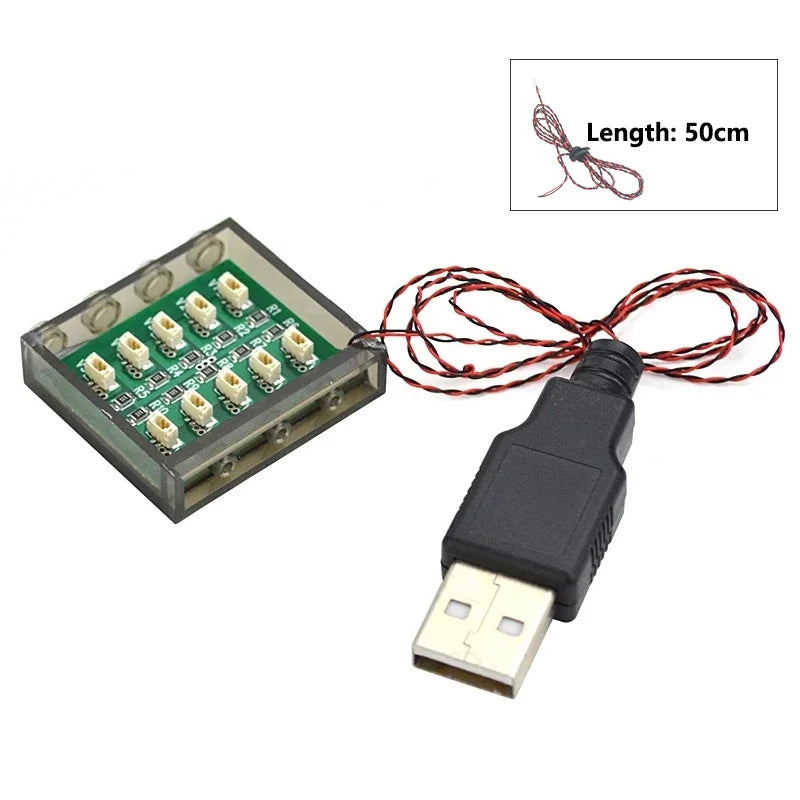 DIY 0.8mm Pin 1x1 1x2 1x4 Length 50cm SMD LED 2835  Remote Control Building Block Flash Lamp City Street Light Bricks