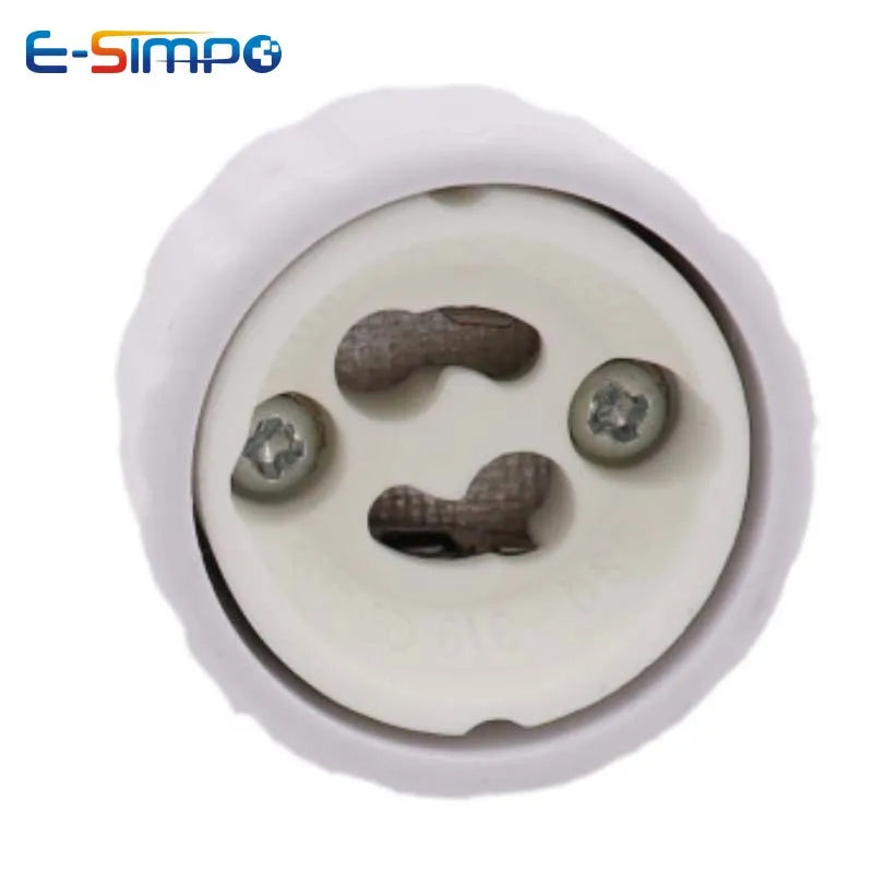 E14 to GU10 Ceramic Base Led Light Lamp Holder Converter Screw Bulb Socket Adapter LED Saving Light Halogen Lamp Base PBT