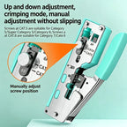 RJ45 RJ11 Cable Crimping Pliers 8P 6P Wire Cutter and Cover Remover with Grip Handle for Home Wiring Repair Use F19E