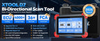 XTOOL D7 V2.0 Automotive Diagnostic Tool All System Scan Tools ECU Coding Bidirectional OBD2 Scanner 36+ Service FCA CAN FD DOIP