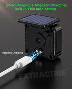 Extractme Tire Pressure Monitoring System Colorful Display Wireless TPMS Motorcycle Solar Charge Tyre Temperature Alarm Sensor