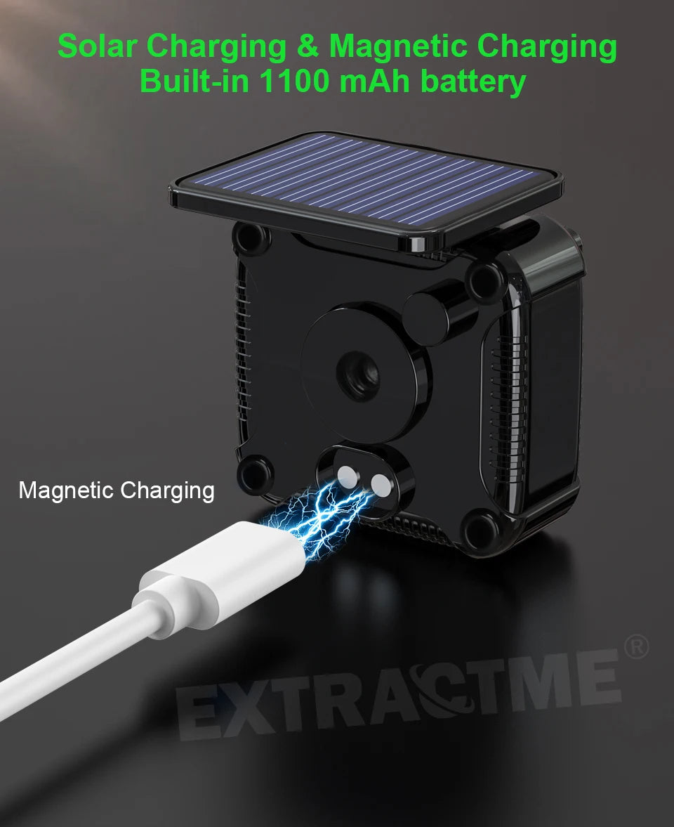Extractme Tire Pressure Monitoring System Colorful Display Wireless TPMS Motorcycle Solar Charge Tyre Temperature Alarm Sensor