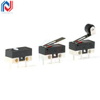 10Pcs Micro Limit Switch Mouse Button Tact Switch Without Handle / With Handle / With Handle Roller Micro Switch 1A 125V AC 3Pin