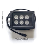 Outdoor CCTV Lamps DC12V Waterproof 6Pcs LEDS IR Illuminator Array Infrared Lights 850nm IR Night Vision Black Color