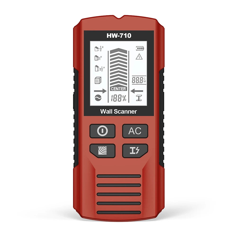 6 in 1 Wall Metal Detector Depth Wall Stud Finder Metal Wood Studs AC Voltage Live Wire Detect Wall Scanner Electric Box Finder