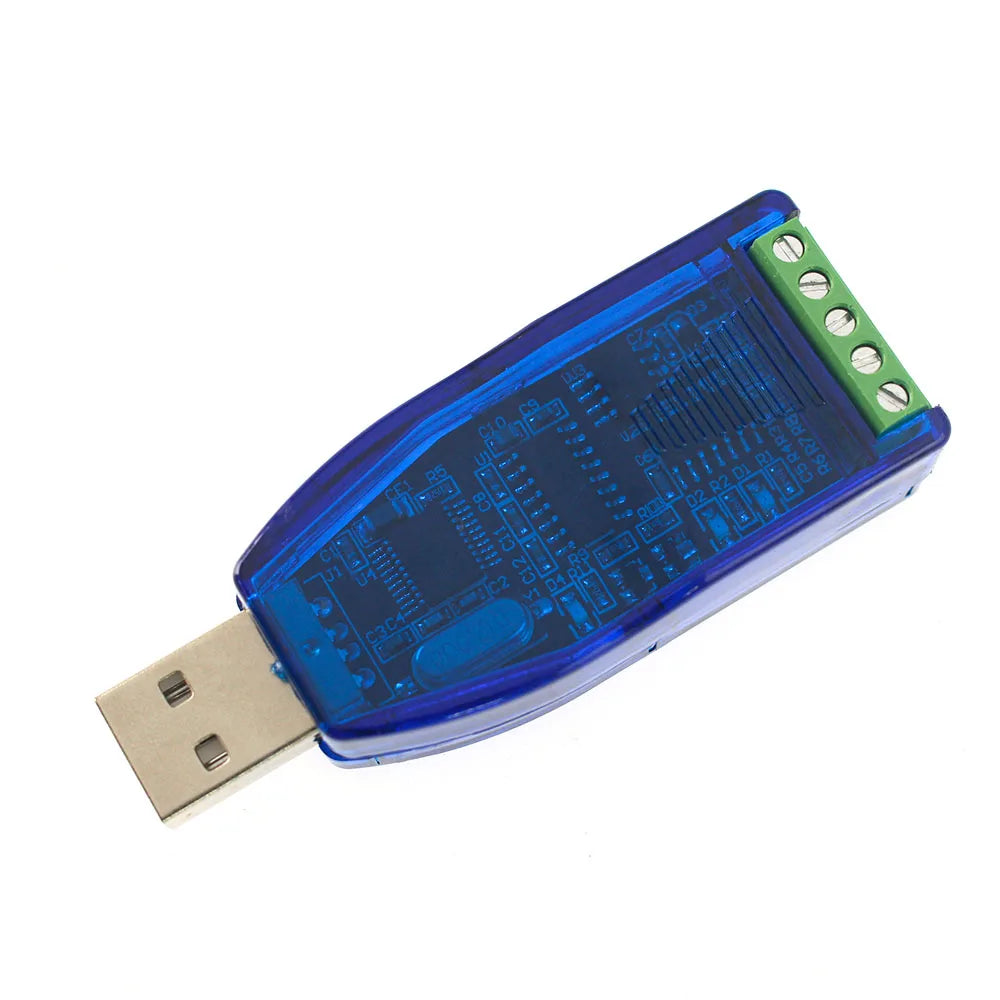 Industrial USB To  RS232 RS485 Converter Module with TVS Protection Bidirectional Half-Duplex Modbus RTU for PLC/SCADA Systems