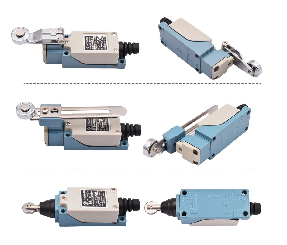 2PCS ME-8104 ME-8112 ME-8108 Waterproof Momentary CNC Limit Switch Electronic Metal 5A/250VAC Roller Rotary Adjustable Lever Arm