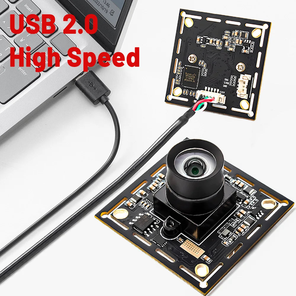 5MP 50FPS Global Shutter USB Camera Module 1/2.5" With No Distortion Lens Machine Vision Industrial High-Speed Capture HD Camera