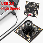 5MP 50FPS Global Shutter USB Camera Module 1/2.5" With No Distortion Lens Machine Vision Industrial High-Speed Capture HD Camera