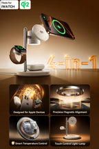 Joyroom Qi2 Magnetic Charging Station for Apple Fast Wireless Charger for iPhone 16 15 14 Pro Max for iWatch for AirPods JR-W23