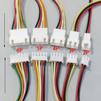 10PCS XH2.54mm 2P 3P 4P 5P 6P Male Female Plug Connector 2.54mm Pitch With 15cm Wire Cable Battery Charging Cable
