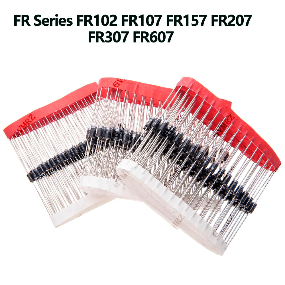FR107 FR207 FR Series Fast Recovery Diode Kit FR157 FR207 for Industrial Circuits & DIY Applications FR102 FR307 FR607 