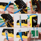 RJ45 CAT7 CAT6A Crimping Tool Connector for Cat7/6a/6/5e Network Connector Wire Cutter Wire Stripper Ethernet Crimper
