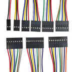10PCS 2.54mm Dupont Line 2/3/4/5/6/7/8/9/10Pin Female Connector with Wire 10cm 20cm 30cm Single/Double Head Jumper Cable For PCB