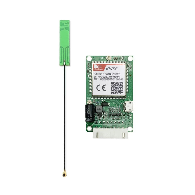 SIMCOM A7670E LTE Cat1 Module Core Board With SIM Card Slot TTL UART 2G LTE-FDD B1/B3/B5/B7/B8/B20 GSM 900/1800MHz